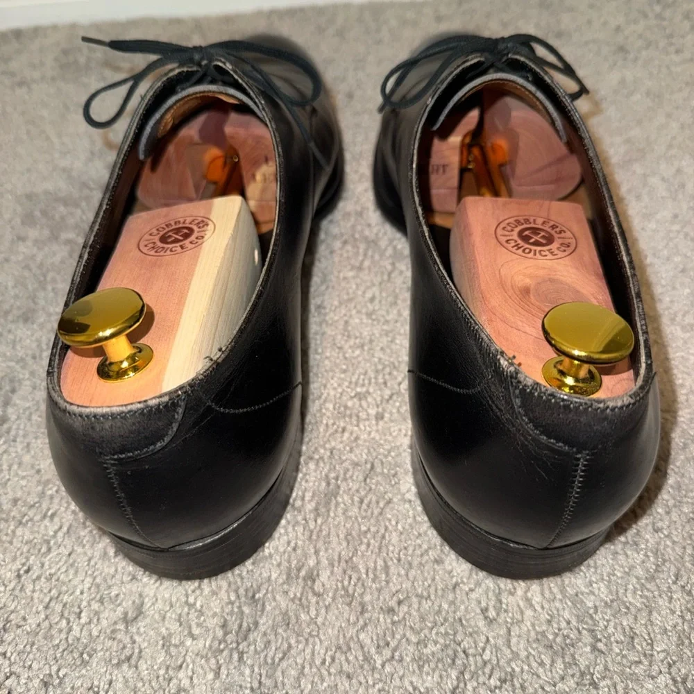 Classic Black Leather Derby Mens Brooks England Leather Blake Stitch